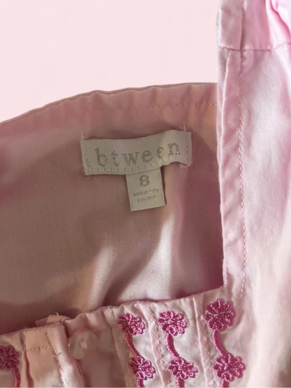 btween Pink Embroidered Ruffle Tank Top - Picture 3 of 3